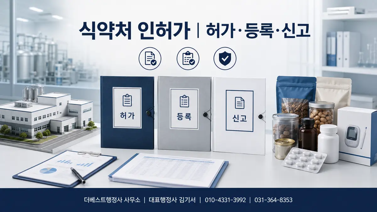 식약처 인허가 총정리｜허가·등록·신고, 무엇이 다를까?