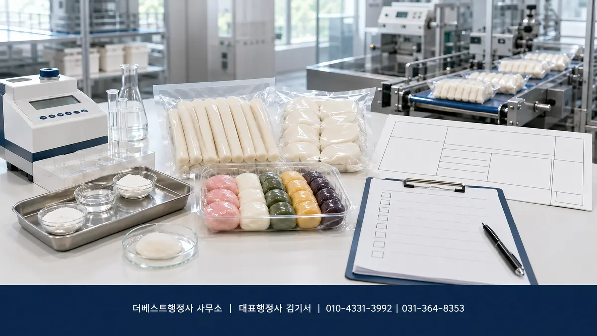 떡 제품의 품목제조보고·자가품질검사·포장표시는 어떻게 하나요?