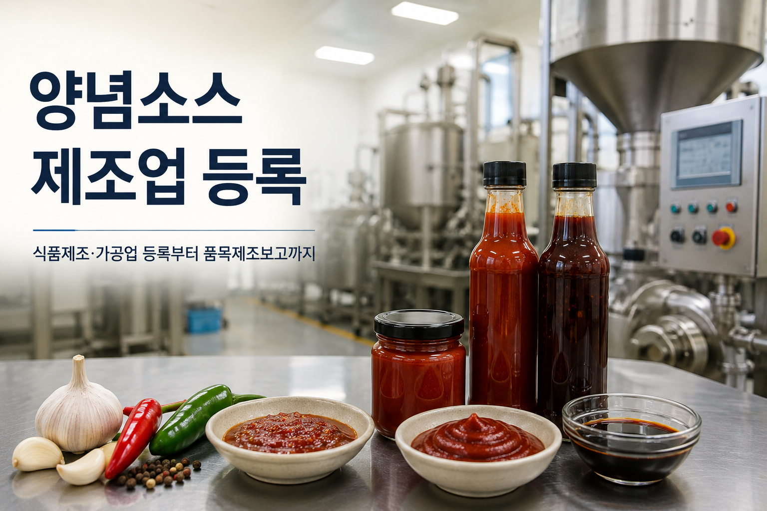 양념소스 제조업, 식품제조가공업 등록이 꼭 필요한가요?