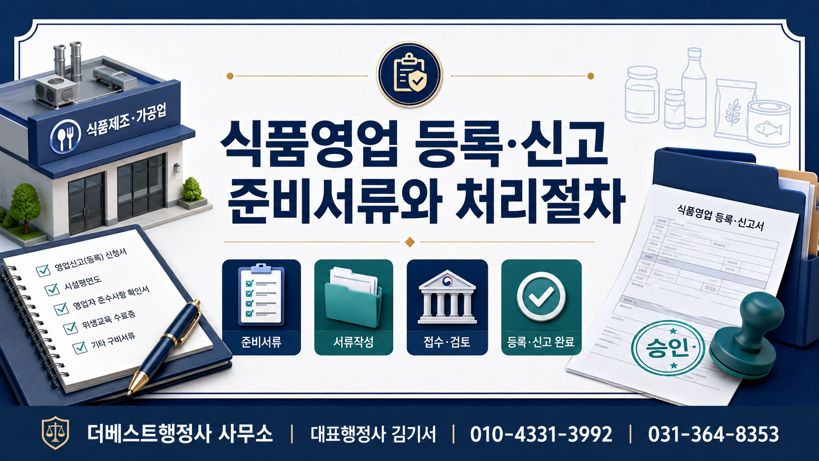식품영업 등록·신고 준비서류와 처리절차 안내