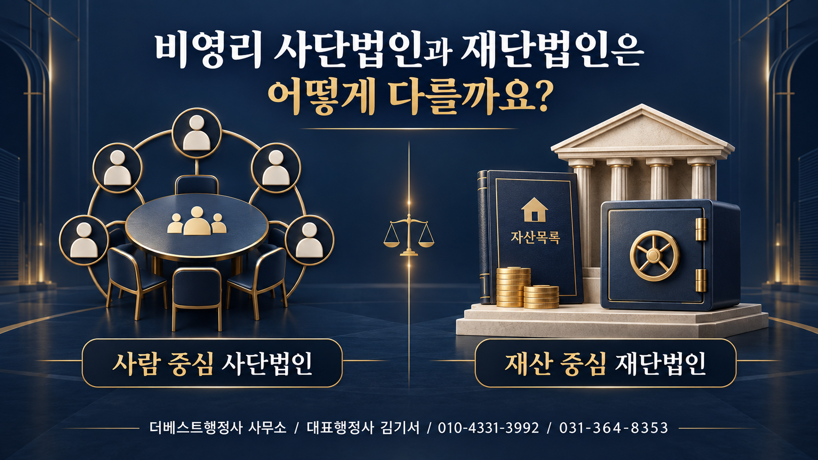 비영리 사단법인과 재단법인은 어떻게 다를까요?